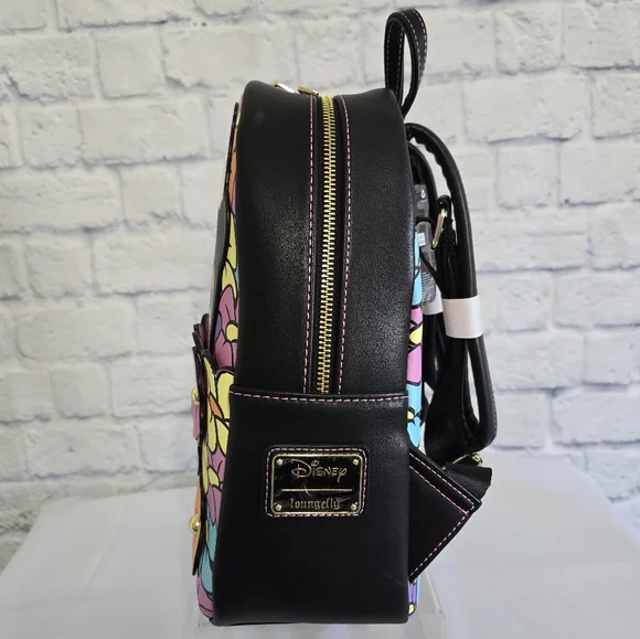 Loungefly Bambi Flower Mini Backpack Floral Blooms Colorful Disney Bag New - Picture 4 of 16